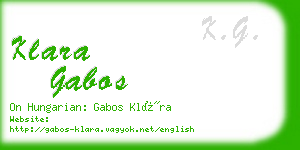 klara gabos business card